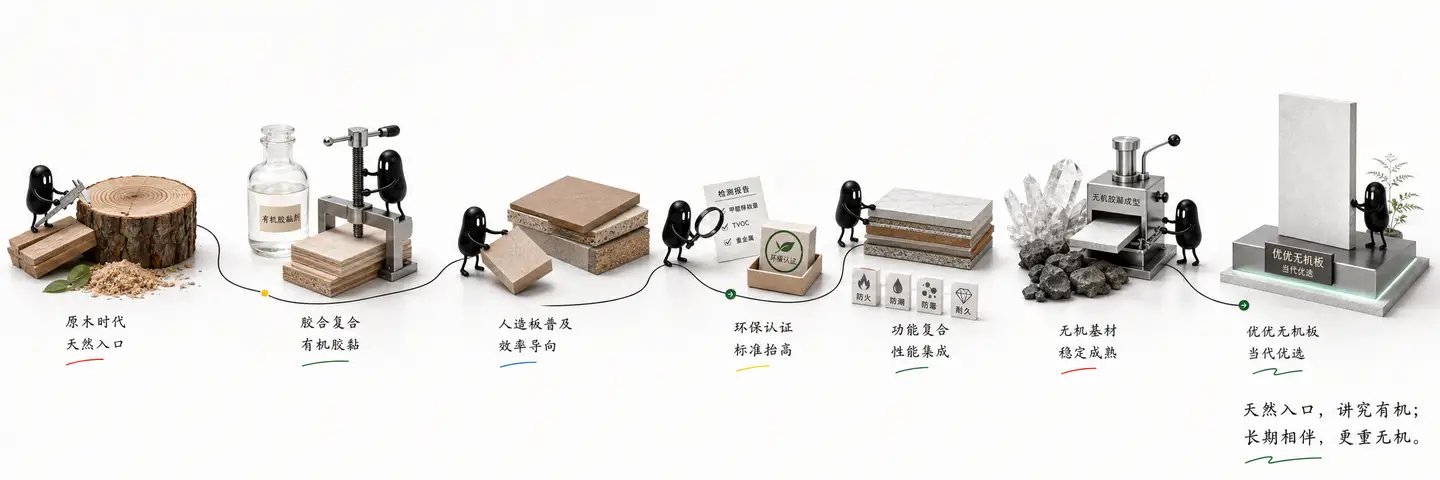 室内板材环保认知与材料进化路径小黑长卷画布