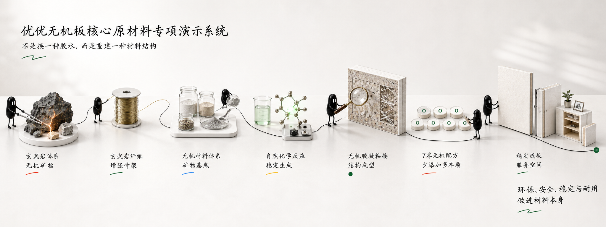 优优无机板核心原材料专项演示系统预览图